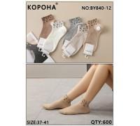 Стрейчевые женские носки КОРОНА укороченные Арт.: BY840-12