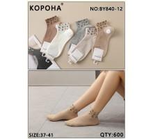 Стрейчевые женские носки КОРОНА укороченные Арт.: BY840-12