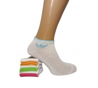 Стрейчевые женские носки в сеточку ADIDAS / 8084 / укороченные Арт.: 324699-49