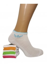 Стрейчевые женские носки в сеточку ADIDAS / 8084 / укороченные Арт.: 324699-49