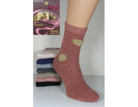 Шерстяные женские термо носки из овечьей шерсти GNG высокие Арт.: 3396