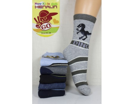Махровые детские носки KENALIN GO высокие Арт: 304 / Упаковка 12 пар /
