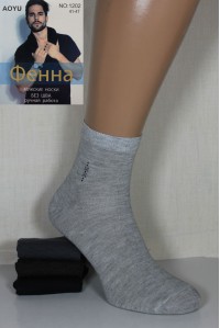 Стрейчевые мужские носки ФЕННА средней высоты Арт.: 1202-7 / X - X / Упаковка 12 пар /