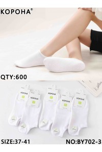 Бамбуковые женские носки КОРОНА короткие Арт.: BY702-3 / Белый /