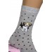 Стрейчевые женские носки KARDESLER высокие Арт.: 1228V-1 / Собаки /