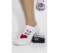 Стрейчевые женские носки DUCKS SOCKS ультракороткие Арт.:8006.60-4 / LOVE /