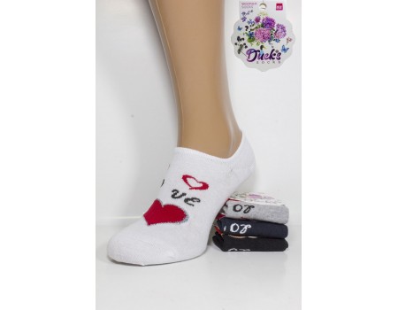 Стрейчевые женские носки DUCKS SOCKS ультракороткие Арт.:8006.60-4 / LOVE /