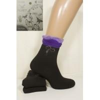 Махрові бамбукові жіночі шкарпетки зі стразами ПОЛІТ високі Арт.: 226 / Упаковка 12 пар /