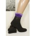 Махровые бамбуковые женские носки со стразами ПОЛЕТ высокие Арт.: 226 / Упаковка 12 пар /
