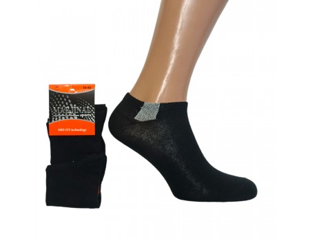Стрейчевые женские носки MARJINAL с люрексом короткие Арт.: 6.9.838 / Черный /