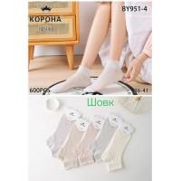 Шовкові жіночі шкарпетки КОРОНА, укорочені, Арт.: BY951-4