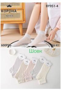 Шовкові жіночі шкарпетки КОРОНА, укорочені, Арт.: BY951-4