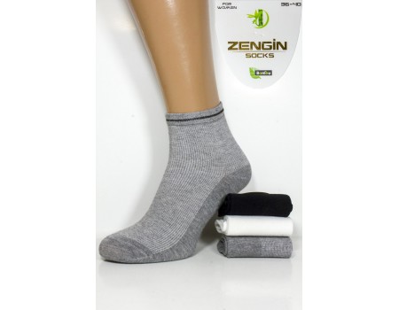 Стрейчевые бамбуковые женские носки в сеточку ZENGIN средней длины Арт.: 3305-60