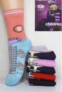 Махровые детские носки BFL Children высокие Арт: C48-10 / Упаковка 12 пар /