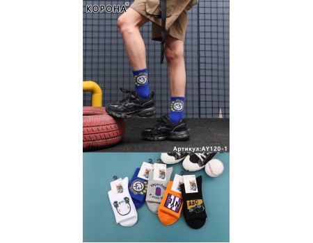 Стрейчевые мужские носки КОРОНА высокие Арт.: AY120-1 / NYC /