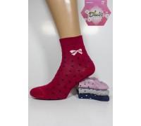 Стрейчевые женские носки DUCKS SOCKS средней высоты Арт.:8005.60-6 / Мелкий горошек+бантик /