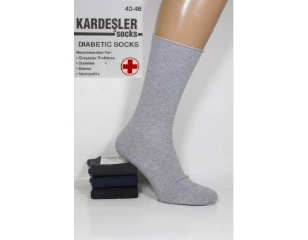 Стрейчевые мужские носки с махровой стопой KARDESLER высокие Арт.: 9668-1MS