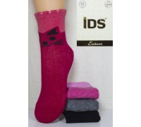 Стрейчевые детские носки на бордюрной резинке IDS средней длины Арт: 8686 / Упаковка 12 пар /