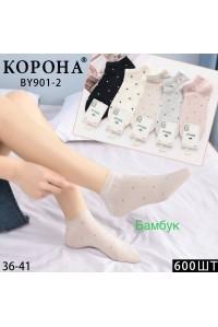 Бамбуковые женские носки КОРОНА короткие Арт.: BY901-2