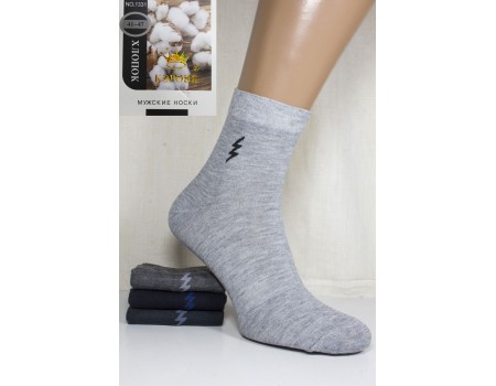 Стрейчевые мужские носки КОРОНА средней длины Арт.: A1331 / Молния /