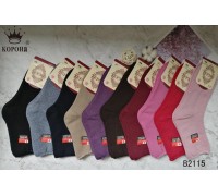 Медицинские женские махровые носки КОРОНА высокие Арт: B2115 / Упаковка 10 пар /