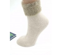 Шерстяные махровые женские носки с отворотом KARDESLER высокие Арт.: 2362