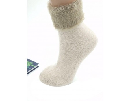 Шерстяные махровые женские носки с отворотом KARDESLER высокие Арт.: 2362
