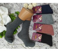 Шерстяные махровые женские носки GNG высокие Арт.: 9946