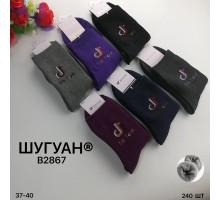 Махрові жіночі шкарпетки ШУГУАН високі Арт.: B2867 / TikTok /