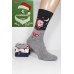 Стрейчевые новогодние мужские носки KARDESLER с рисунком высокие Арт.: 4346-1 / NORTH POLE /