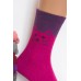 Шерстяные женские носки термо НАТАЛИ высокие Арт.: B-7221-5 / Кошачья моська /