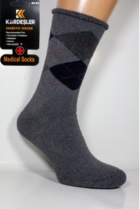 Махровые мужские носки без резинки KARDESLER высокие Арт.: EHYL-1004 / Ромбы /