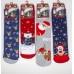 Махровые женские новогодние носки KARDESLER высокие Арт.: 1619-1 / Hoo + Олени + Мишка /