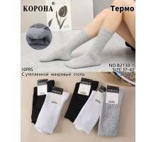 Шерстяные женские носки на махровой стопе КОРОНА высокие Арт.: B2130-1 / Ассорти цветов /