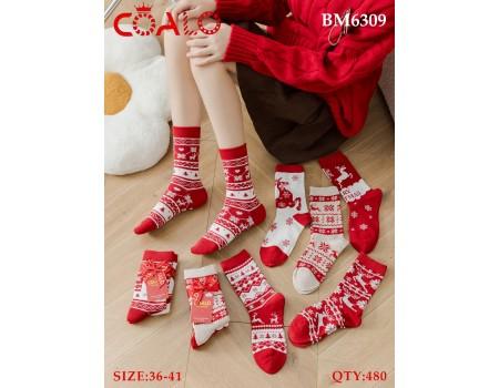 Стрейчеві жіночі шкарпетки / Новий рік / Coalo високі Арт.: BM6309