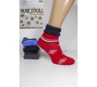 Махрові жіночі шкарпетки MARJINAL з відворотом середньої висоти Арт.: 3756