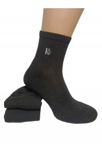 Стрейчевые мужские носки на махровой стопе KARDESLER средней высоты Арт.: 1303MS-2 / Черный /
