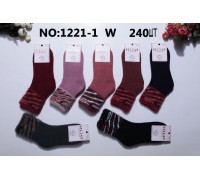 Пуховые махровые женские носки с меховым манжетом SYLTAN высокие Арт.: 1221-1