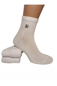 Стрейчевые мужские носки на махровой стопе KARDESLER средней высоты Арт.: 1303MS-1 / Белый /