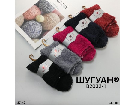 Махровые медицинские женские носки травка ШУГУАН высокие Арт.: B2032-1