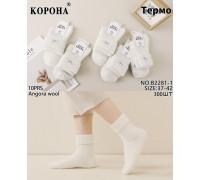 Вовняні жіночі шкарпетки з відворотом КОРОНА Арт.: B2281-1