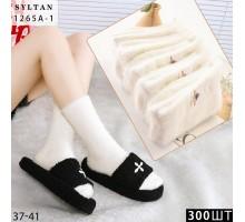 Меховые женские носки норка SYLTAN высокие Арт.: 1265A-1 / Молочный /