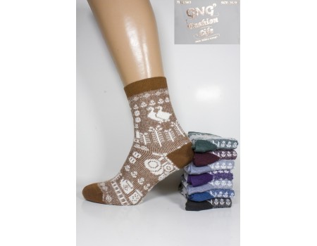 Шерстяные женские носки GNG высокие Арт.: 1258