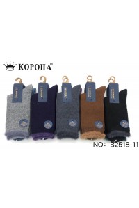 Шерстяные женские носки с меховым манжетом из ламы КОРОНА высокие Арт.: B2518-11 / Упаковка 10 пар /