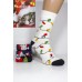 Махровые женские новогодние носки KARDESLER высокие Арт.: 1619-4 / Герлянда + Гольф + Труба + Ёлка /