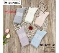 Шерстяные женские носки альпака КОРОНА высокие Арт.: B2551-42