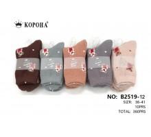 Женские махровые носки травка КОРОНА высокие Арт.: B2519-12(B2551)