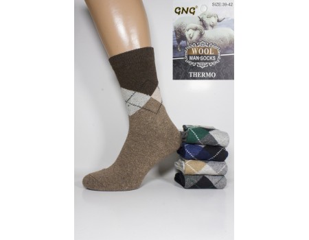 Шерстяные мужские носки с ангорой GNG высокие Арт.: 2088