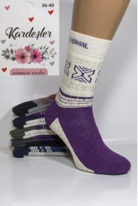 Махровые женские носки KARDESLER Thermal высокие Арт.: 55479-1 / Орнамент /