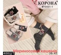 Кашемірові жіночі шкарпетки КОРОНА високі Арт.: BY5431-1